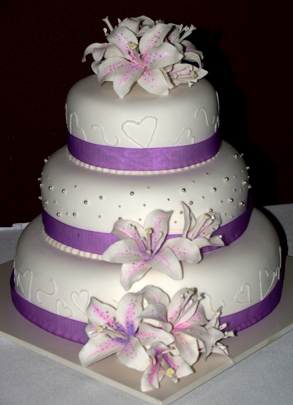 Square 4tier Cake Fancy Wedding Cake